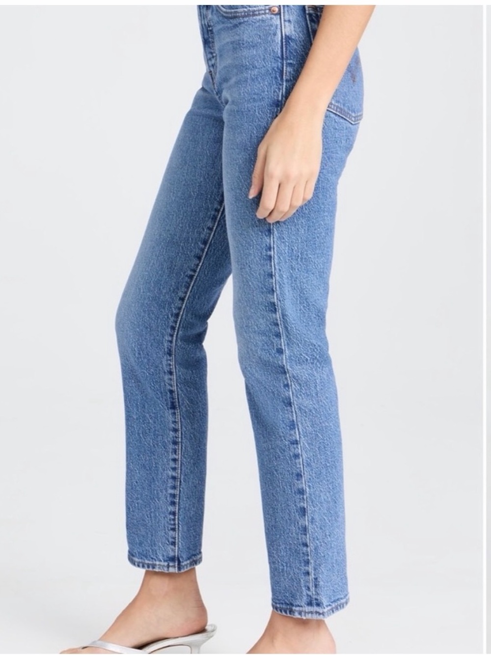 levi wedgie straight button fly jeans, 32
